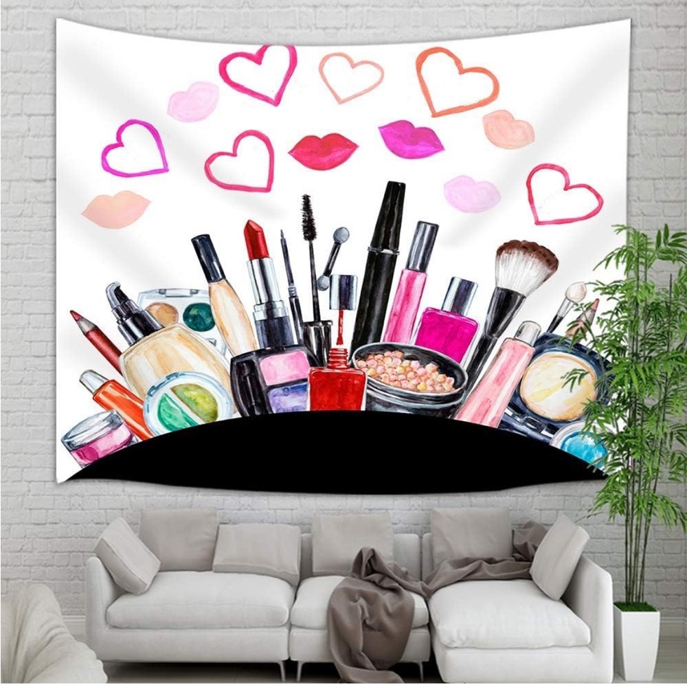 NIB 60x40” Makeup Photo Backdrop Curtain wall tapestry banner